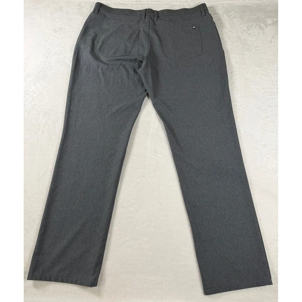 Travis Mathew Open to Close Performance Pants Stretch Poly Blend Grey Mens 38x31